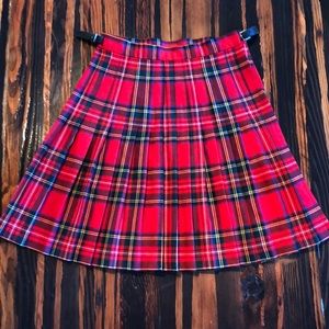 Hector Russell Red Tartan Check Kilt Skirt